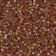 Miyuki delica Beads 11/0 - Sparkling beige lined dark topaz ab DB-1736